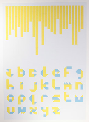 modular type Typeface font poster CMYK information paper folding