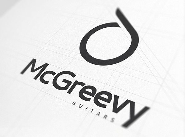 Donal mcgreevy pick Guitar Pick Logotype logo brand visual identity CI corporate handmade guitar luthier