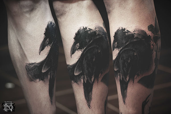 ABSTRACT CROW WATERCOLOR TATTOO on Behance
