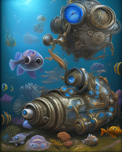 deep sea fish submarines underwater