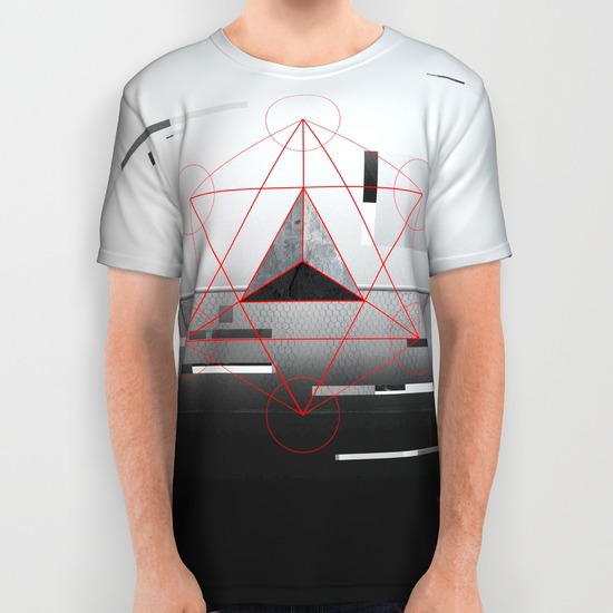 sacred geometry red black White Collection Glitch