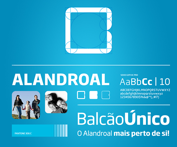 Alandroal alentejo institutional Balcão unico council counter Portugal blue city hall