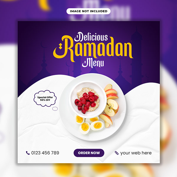 Ramadan social media post or web banner design