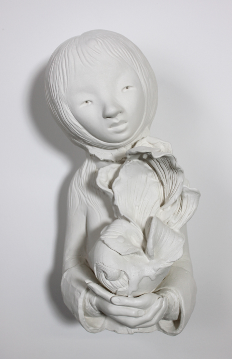 sculpture figure shell Wall Mounted girl