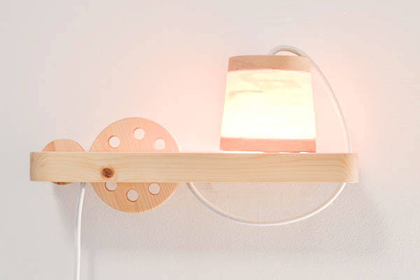 ludic Lamp pulley wood Wood Lamp