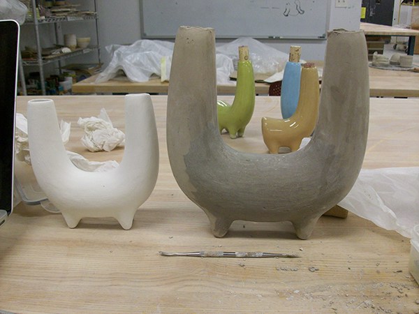 llama ceramic dinnerware modern abstract animal slip cast Handbuilt pitcher jug Vase porcelain functional decorative