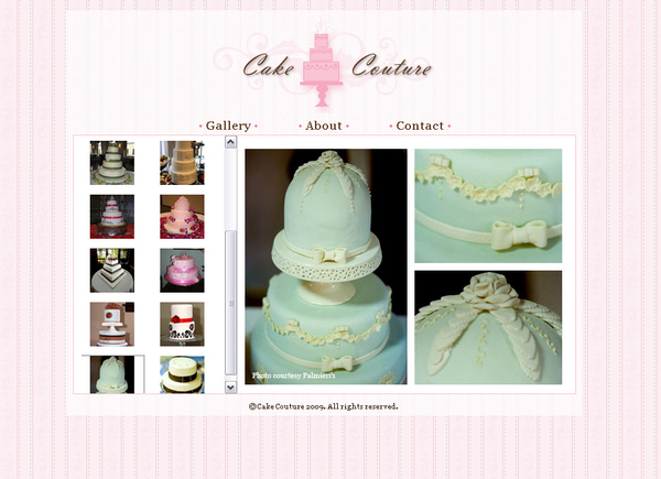cake couture Web pink Website wedding