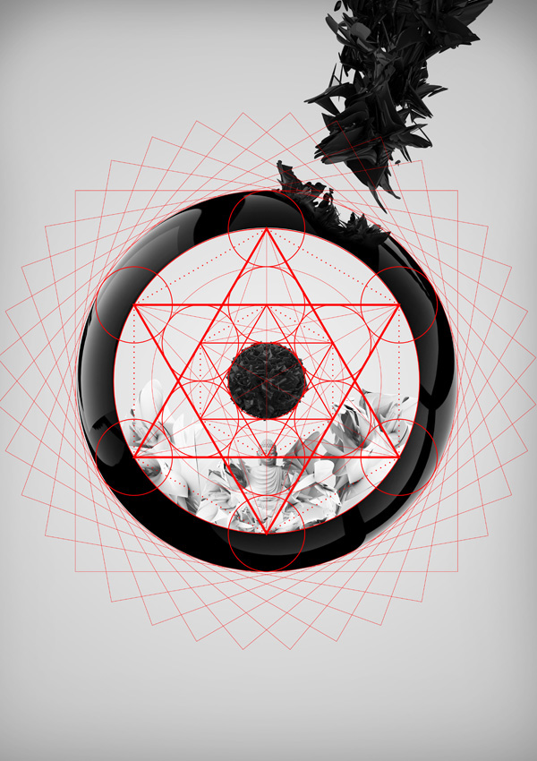 metatron's cube metatron triangle Hipster sacred geometry composition minimalistic