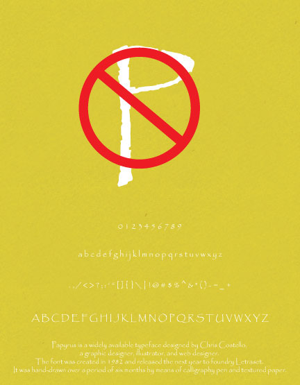 specimen Typeface font