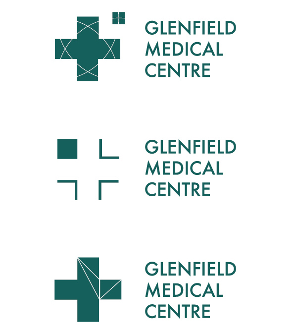 Glenfield Medical Centre branding Logo identity brand identity brand design business card Website logo colour two tone