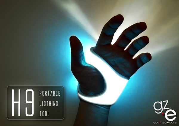 light  wearable light source Portable lighting tool hand Glove RECHARGE photovoltaic flexible light