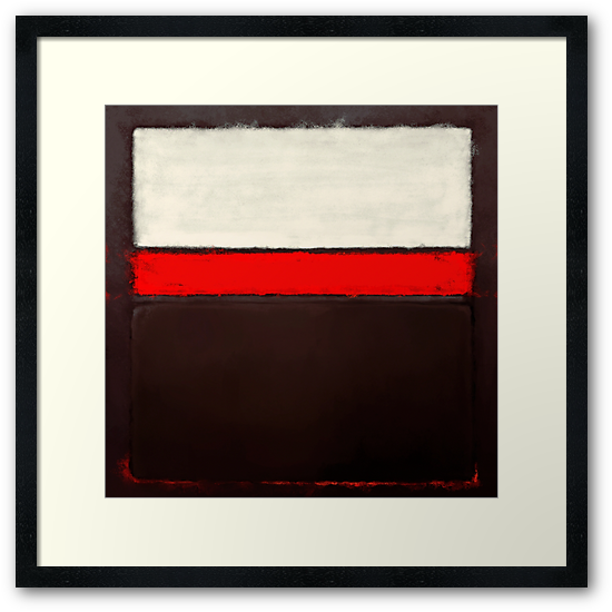 abstract remter red black White Painted surrealism pop color contrast Rothko pollock gouache