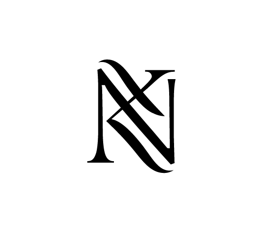monogram logo card сalligraphy