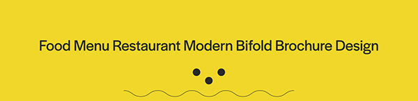 Food Menu Restaurant Modern Bifold Brochure Design