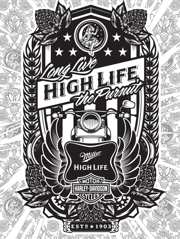 miller High Life beer harley Badassery