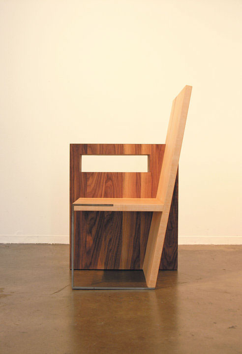 design industriel  Wood bois walnut chair chaise Marpel érable attente waiting room innovation