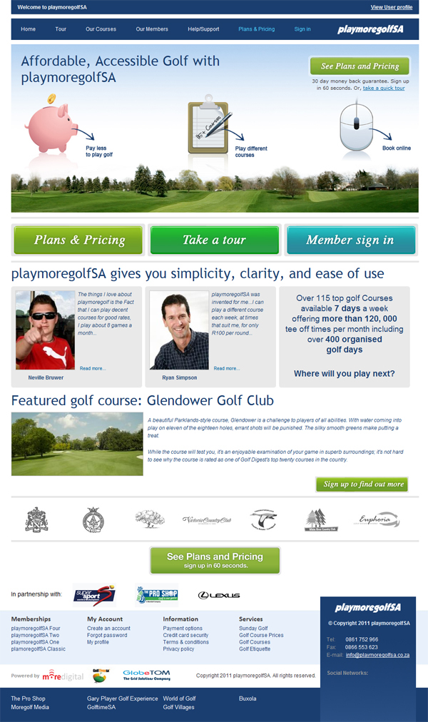 playmoregolfSA online sales golf south africa play
