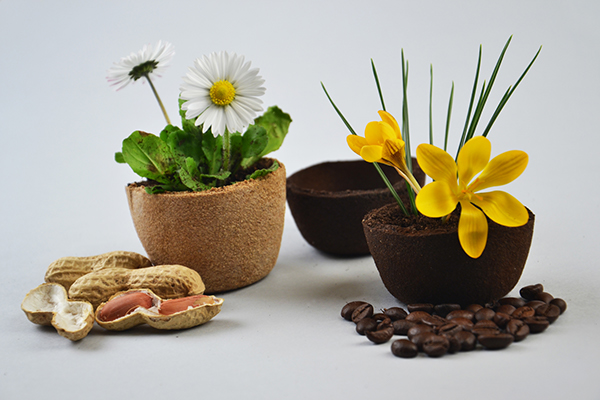 biodegradable Food waste Food  Pots plant pots vases material