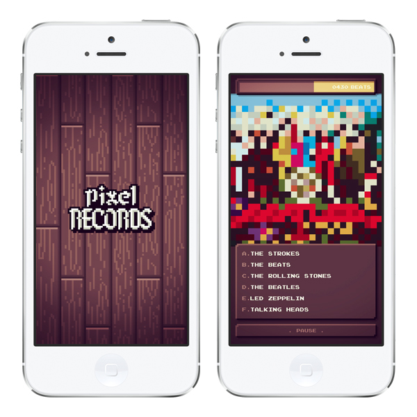 pixel Records app game design gianluca Fallone