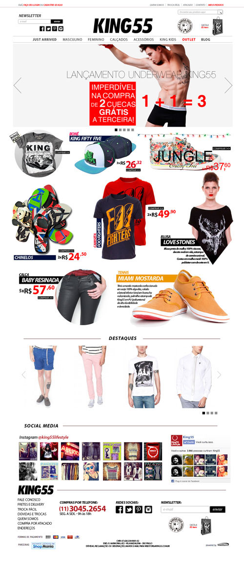 caliman moda e-commerce newsletter carmin King55 banners