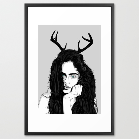 Angelina Jolie portrait black White red woman beauty CARA DELEVINGNE Jon Snow deer
