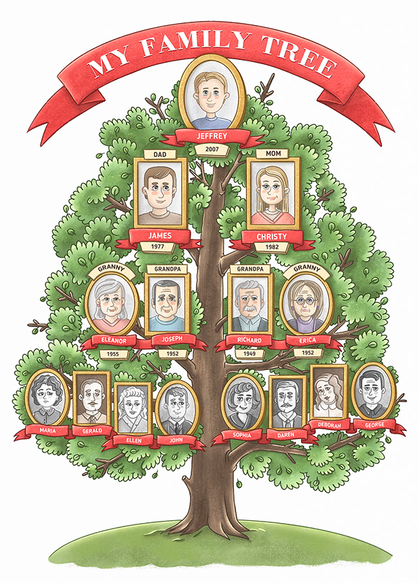 Illustration Family Tree