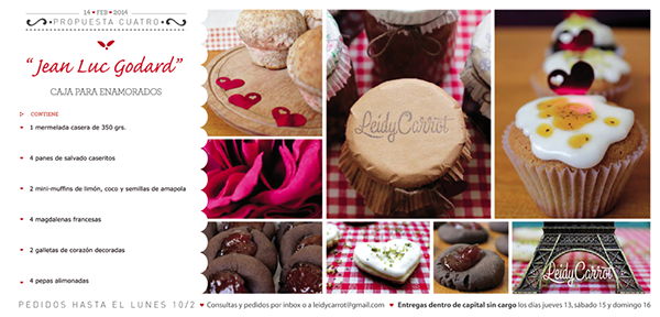 San Valentin enamorados amor cupcakes muffins dulces leidycarrot cajas sistema Campaña Love Paris puente pontdesarts parejas