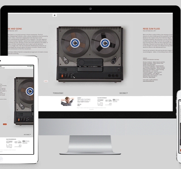 player media analog digital sound sounddesign visual design css3 portfolio interactive