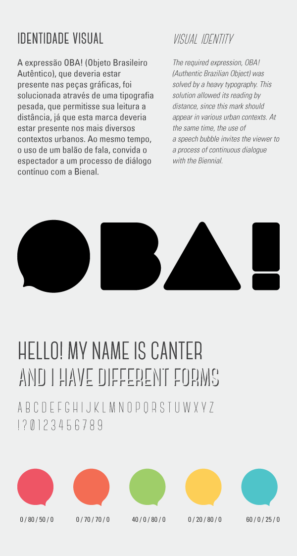 design design gráfico identidade visual bienal Oba! graphic visual identity biennial Brasil Brazilian marca