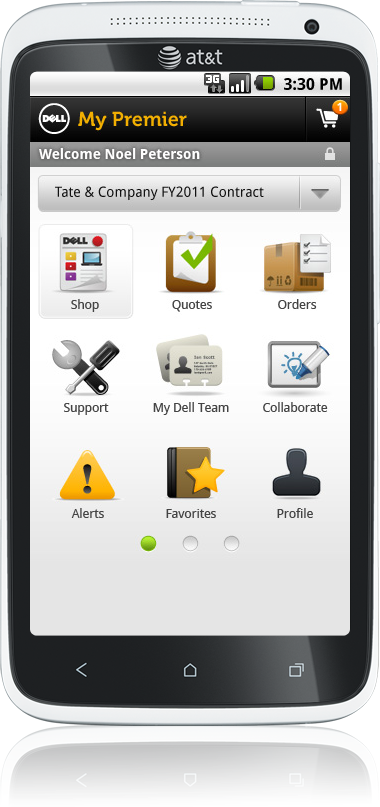 dell premier mobile first b2b business Solution ecom