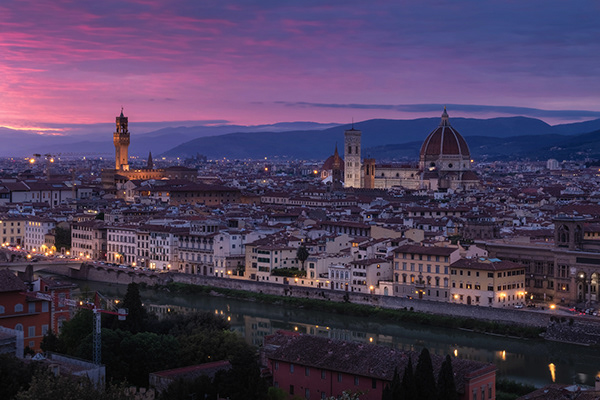 Florence in magical light