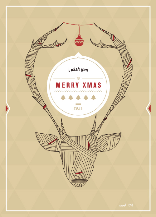 xmas Christmas santa Rudolph merry martin grohs grohsARTig giveaway post card card print