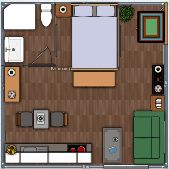 small space interior design  studio layout