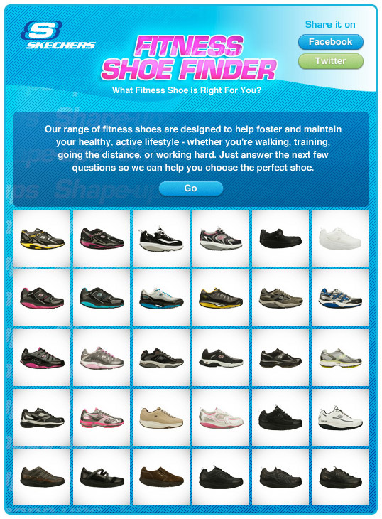 Skechers Fitness Shoe Finder on Behance