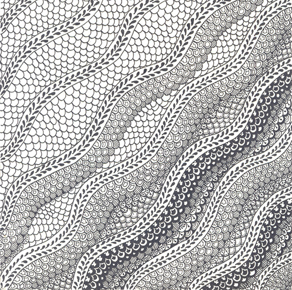 zentangle fineliner handdrawn pattern Mandala Dreamcatcher