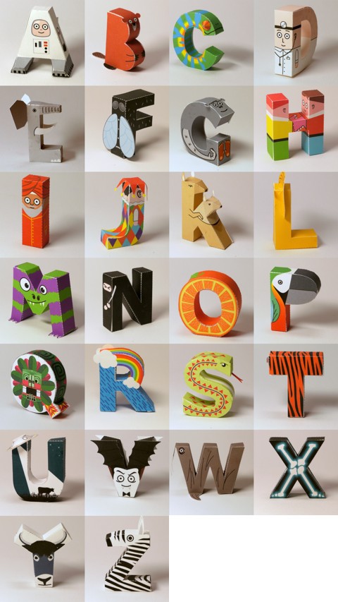 Papercraft alphabet on Behance