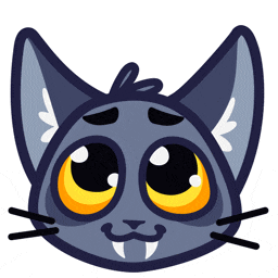 stickers animation  animated Cat vampire Telegram gray Meme ILLUSTRATION  Halloween