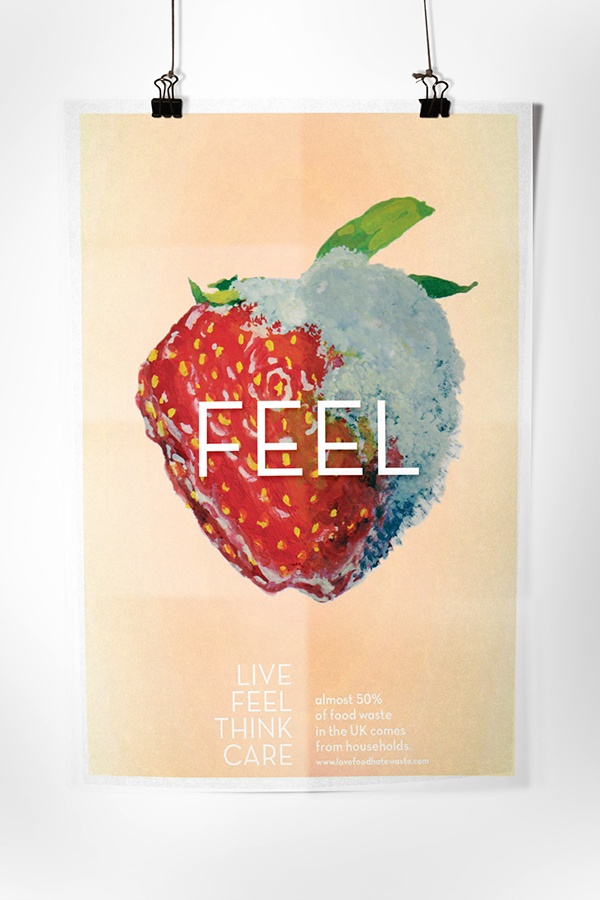Food waste posters Painted fruits