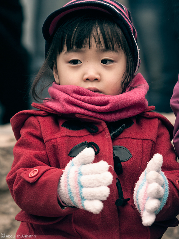 faces Korea eyes children cold winter