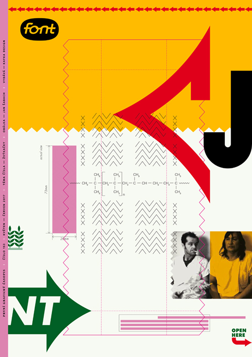 cover magazine Czech Jan Sabach chewing gum yellow deconstructed