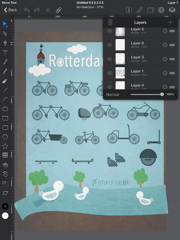 Rotterdam iPad IDRAW Bicycles