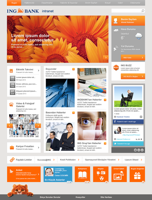 Intranet Sharepoint UI ux