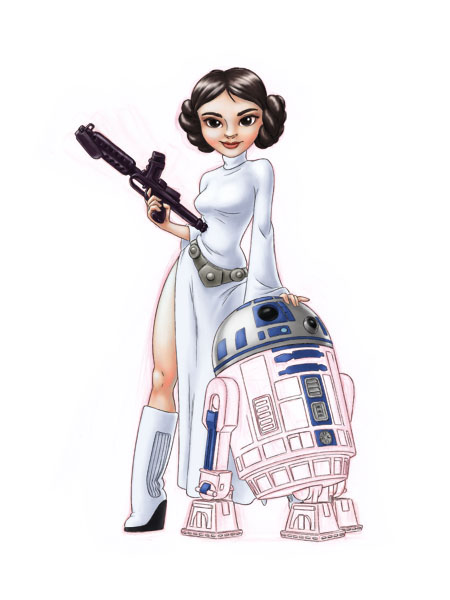star Wars Leia Princess skywalker lucas star wars Princess Leia pin-up pin up cute  Sexy  cartoon