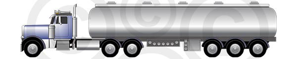 Gas Truck tanker fuel fuel truck 18 wheeler tractor trailer SEMI cab blue truck