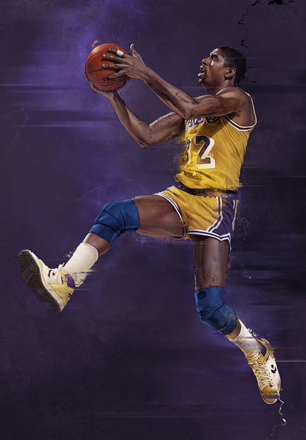 Kobe Bryant MAGIC JOHNSON Michael Jordan stockton malone rareink print NBA Gabz pencil