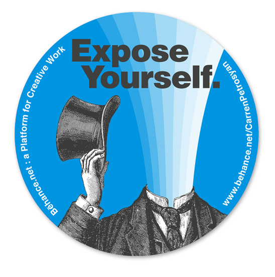 Expose Yourself sticker contest behance.net