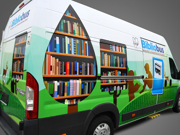 library Van design car graphics mobilelibrary mobile library
