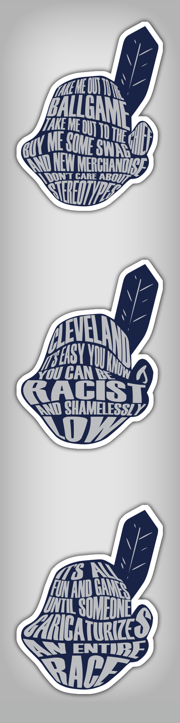 Cleveland indians baseball racism sticker campaign activism