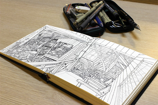 sketch sketchbook Laos