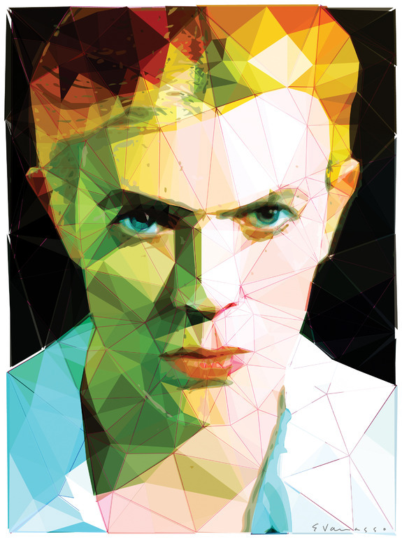david bowie Bowie portrait face thin white duke Ziggy Stardust musician Rock And Roll art